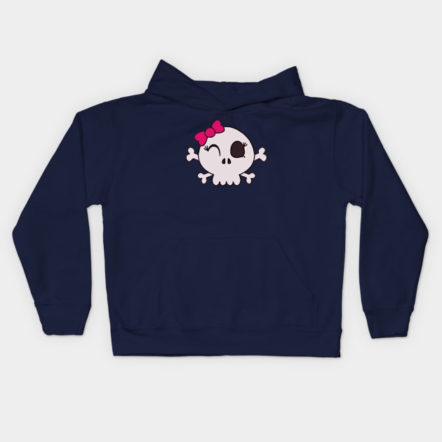 Cute Skull Kids Hoodie by Cook Initiative